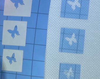 Butterfly Nail Art Reusable Airbrush Stencil Vinilo