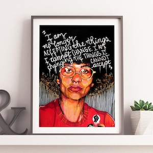 Wall Art Canvas Painting, Black History Month, Civil Rights, Angela, Black Party Poster, Black Art, African American Women Art, Quote Art