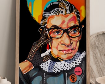 Ruth Bader Ginsburg RBG, Fight For The Things You Care About, Empowering Feminism, Notorious RBG Print Wall Art, Feminist Print