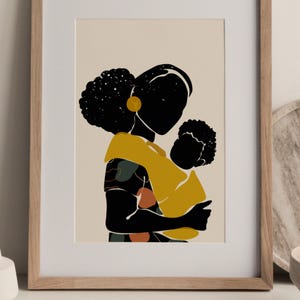 Arte murale per mamma e bambino / Stampa artistica minimalista per cameretta dei bambini / Arte dell&#39;allattamento al seno per mamma e bambino / Arte stampabile per cameretta dei bambini / Arte in bianco e nero