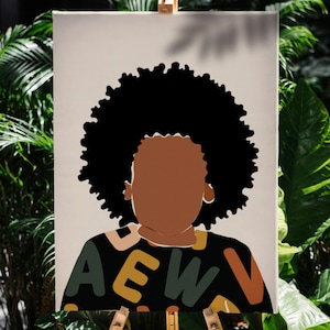 Baby Fro Art Print, Schule, Kinder Kunst, afroamerikanische Kunst, Schmetterling Kunst, kleine Mädchen Kunst, schwarze Kunst, Kinder Kunst, schwarzes Mädchen Magie Kunst