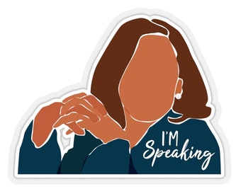 Vice President Quote Sticker, I'm Speaking, Kamala Harris  Inspirational Poster, Feminist, Motivational Art, Black History Month, Black Art