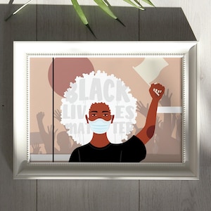 Black Lives Matter Poster, Civil Rights Print, Black History, Activist, BLM, Black Power, Protest, Protests, George Floyd, Ahmaud Arbery