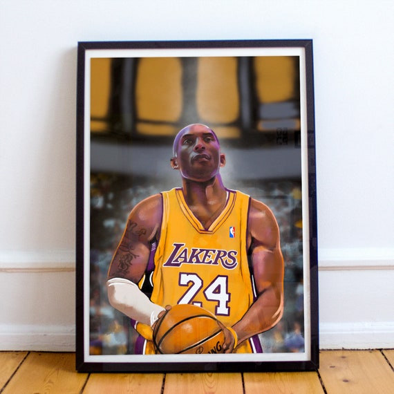Kobe Bryant Los Angeles Lakers Art 3 NBA Basketball 8x10 to 48x36 Art Print