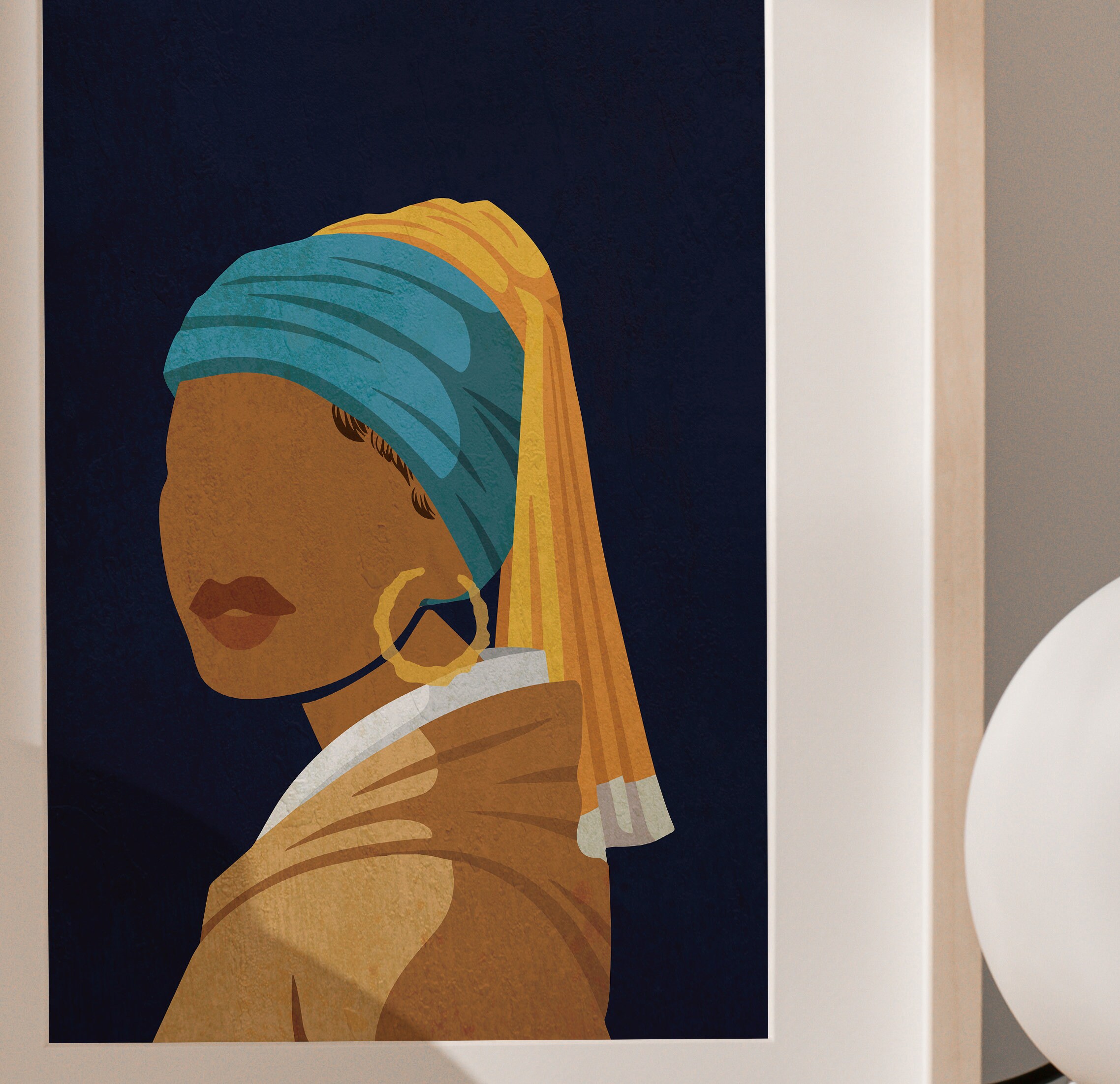 Girl With A Pearl Earring by Johannes Vermeer Bamboo Etsy