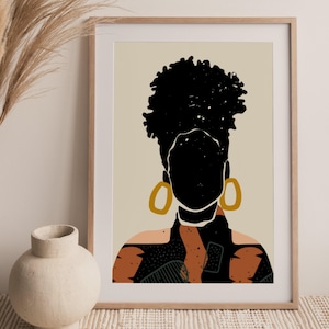 Natural Hair, Afro Art, Black Art, Braids, Canvas, Metal, Wall Art, Office Art, Poster, Painting, Printable Art, Digital Print, Digital Art