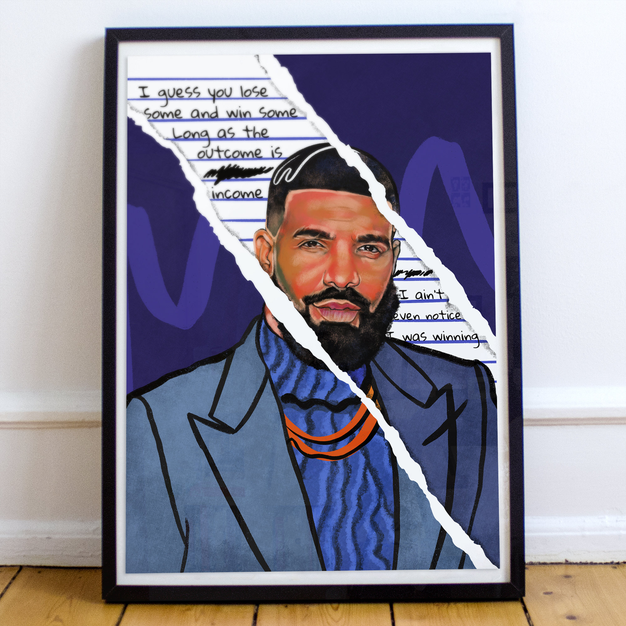 Drake' Poster, picture, metal print, paint by Bestselling Music