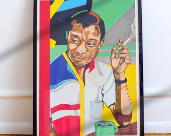 James Baldwin, Limited Edition Print, Digital Collage, Black Art, African Art, Black Man Art, American Writer, Motivational, Civil Rights