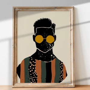 Man face Framed Art Print by MarkTheUser