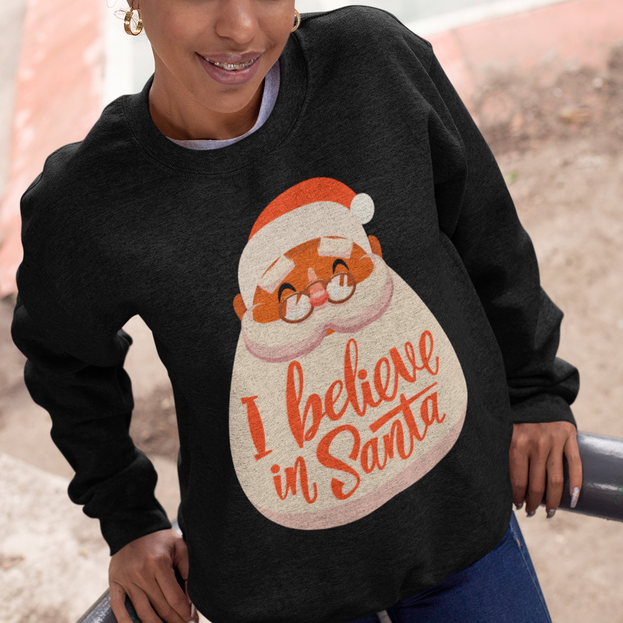 believe santa sweatshirt