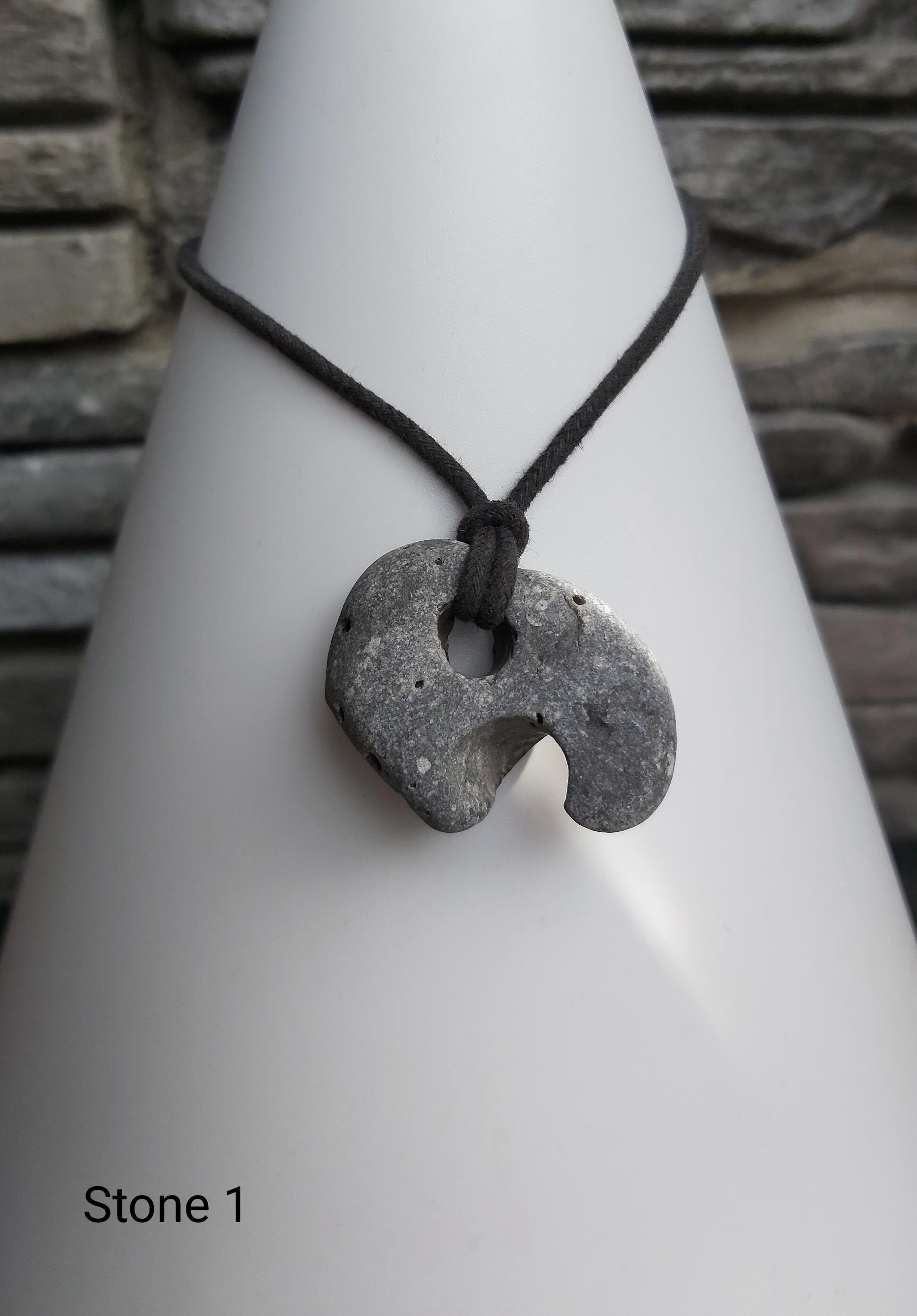 1 9 Irish Hag Stone Necklace Holey Stone Adder Stone Odin Stone