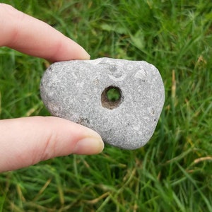 Irish Hag Stone: Natural Holey Meditation Pebble