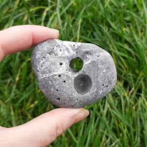 Irish Hag Stone, Holey Stone, Adder Stone, Odin Stone, Witch Stone, Celtic Stone, Meditation Stone, Pebble, Pagan Stone, Hag Stone.