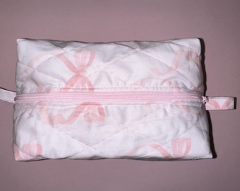 Sac de voyage matelassé rose à nœud