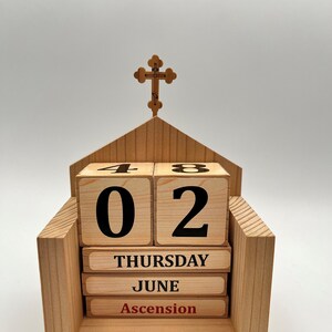 Orthodox Wooden Block Perpetual Calendar