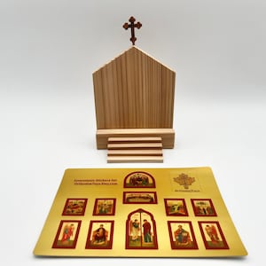 Orthodox Iconostasis Educational Set. Handmade Educational Toy. image 4