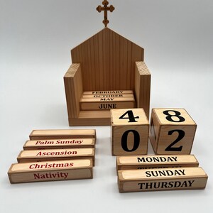 Orthodox Wooden Block Perpetual Calendar