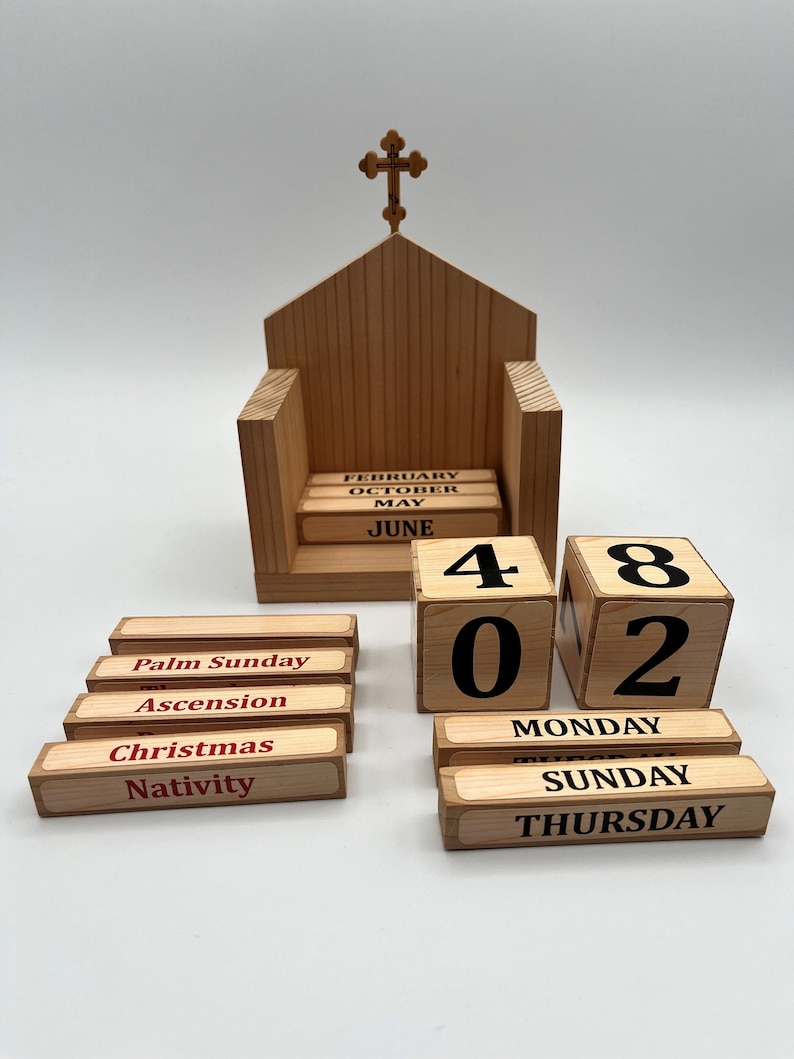 Orthodox Wooden Block Perpetual Calendar