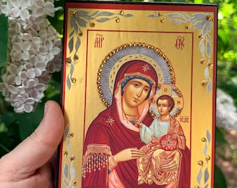 Holy Theotokos Orthodox Icon and Educational Set + Hands-On Learning Activity