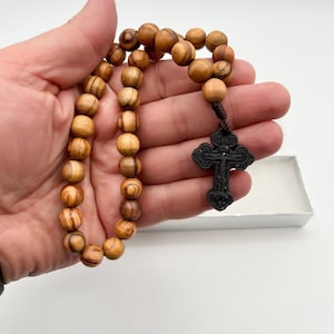 Orthodox Prayer Rope Educational Set: Olive Wood Beads & Booklet