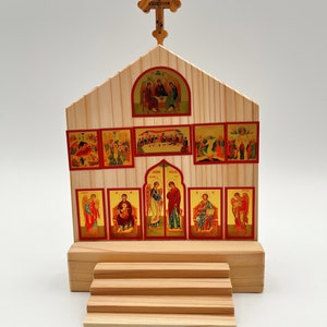 Orthodox Iconostasis Educational Set. Handmade Educational Toy. image 3