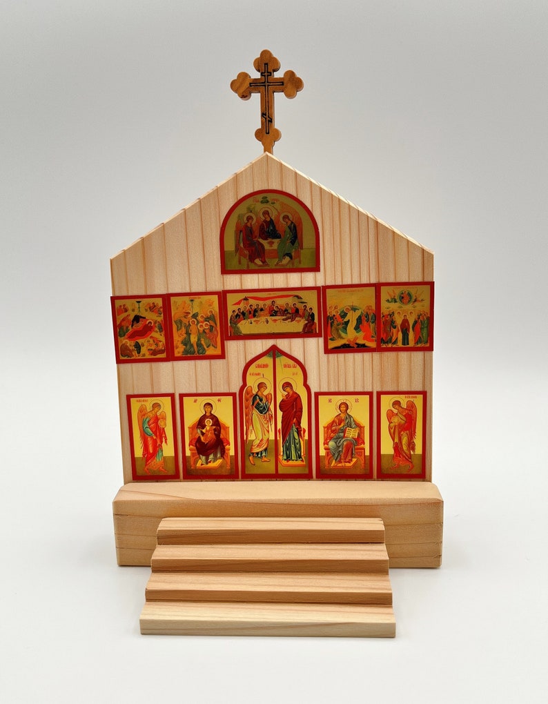 Orthodox Iconostasis Educational Set. Handmade Educational Toy. image 3