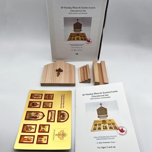 Orthodox Iconostasis Educational Set. Handmade Educational Toy. image 7