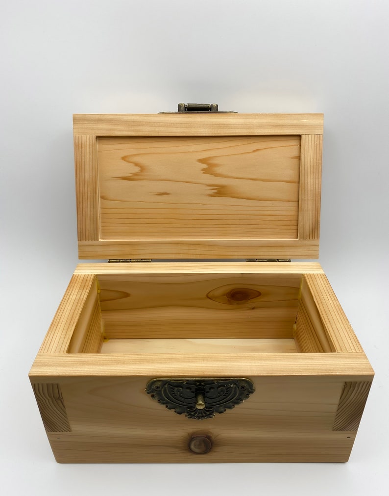 Orthodox Keepsake, Memory, and Treasure Box with Olive Wood Cross Inlay from Bethlehem image 4