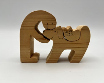 Wooden Toy that Teaches Kindness to People with Disabilities. Educational Set.