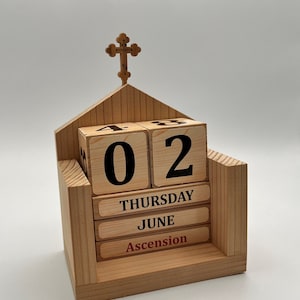 Orthodox Wooden Block Perpetual Calendar