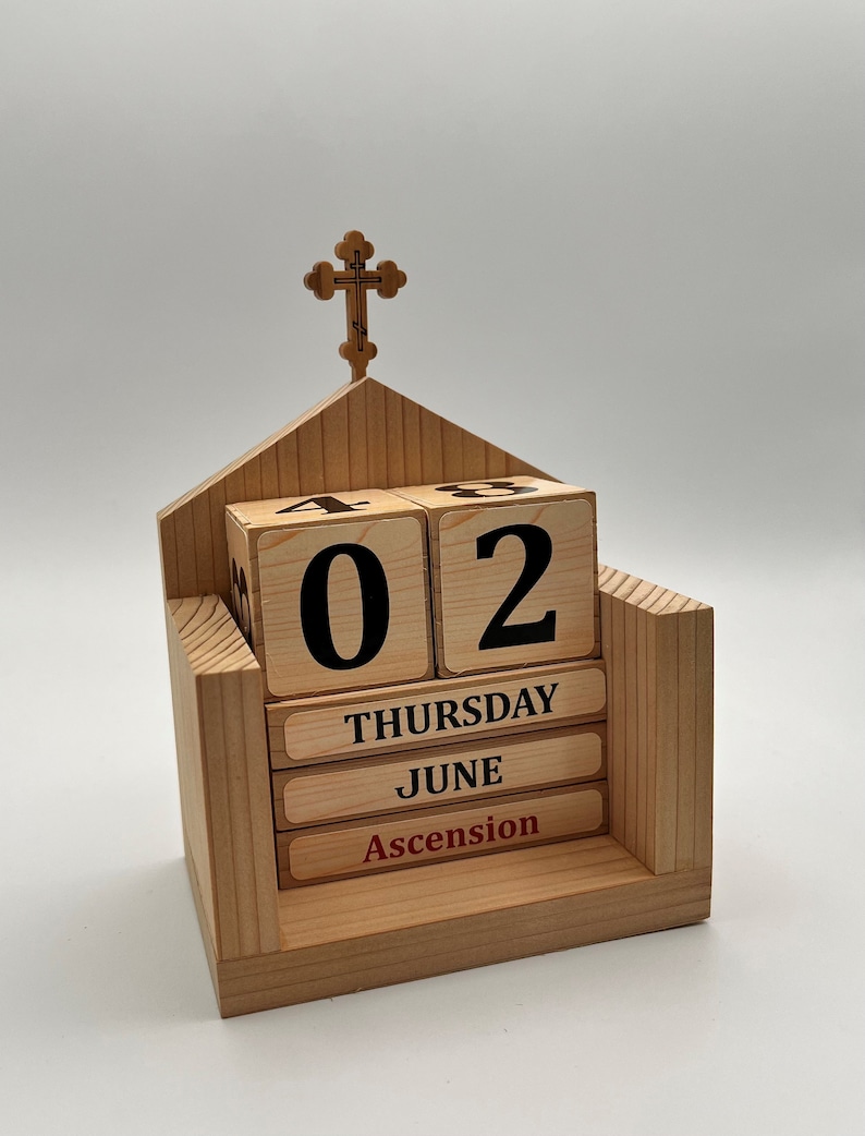Orthodox Wooden Block Perpetual Calendar