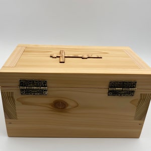 Orthodox Keepsake, Memory, and Treasure Box with Olive Wood Cross Inlay from Bethlehem image 3