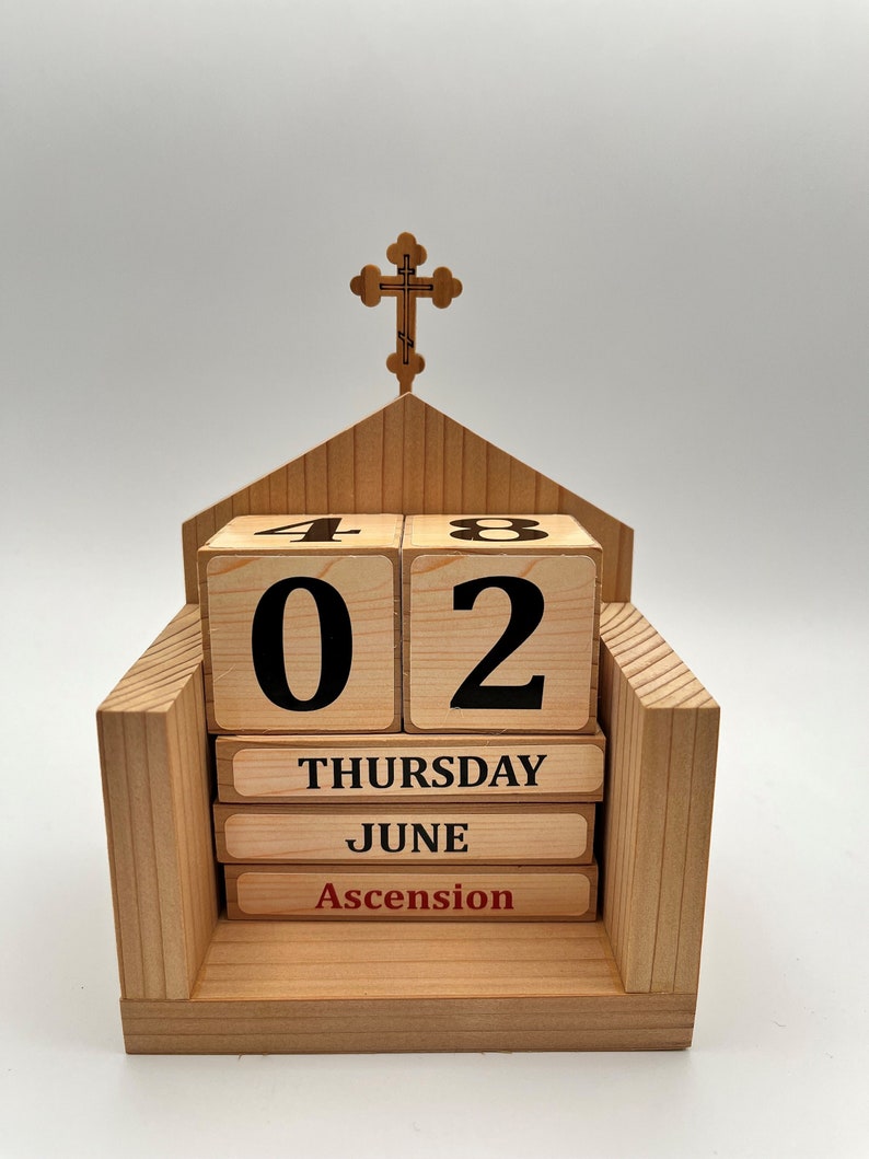 Orthodox Wooden Block Perpetual Calendar