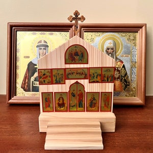 Orthodox Iconostasis Educational Set. Handmade Educational Toy. image 2