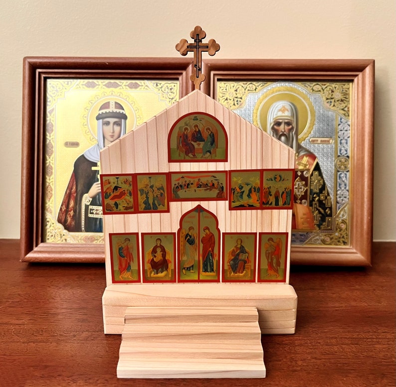 Orthodox Iconostasis Educational Set. Handmade Educational Toy. image 2
