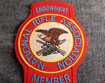 national rifle association endowment member patch,guns,pistols,magazines,shotguns,clips,machine gun,arms,2nd amendment