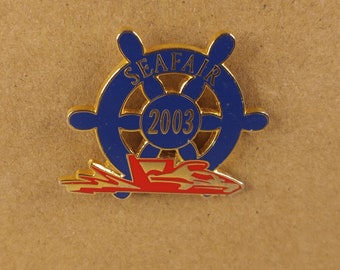 Seafair 2003 pin,seafair pin,sailor pin,sailing pin,boating,sailing,boating pin,sailor,sailors,nautical pin,captains wheel,captains pin,