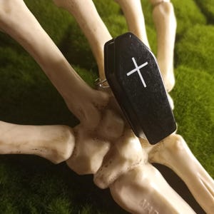 Coffin ring, Halloween ring, statement ring, spooky ring, goth ring, gothic jewelry, morbid ring, scary ring, funeral chic,