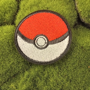 pokeball patch,pokeball embroidered patch,character embroidered patch,adorable embroidered patch,adorable patch,kawaii embroidered patch