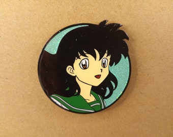 Kagome Pin,vintage anime pin,vintage manga pin, anime pin,demon pin,anime girl pin,kagome,kagome pin,manga pin,anime,