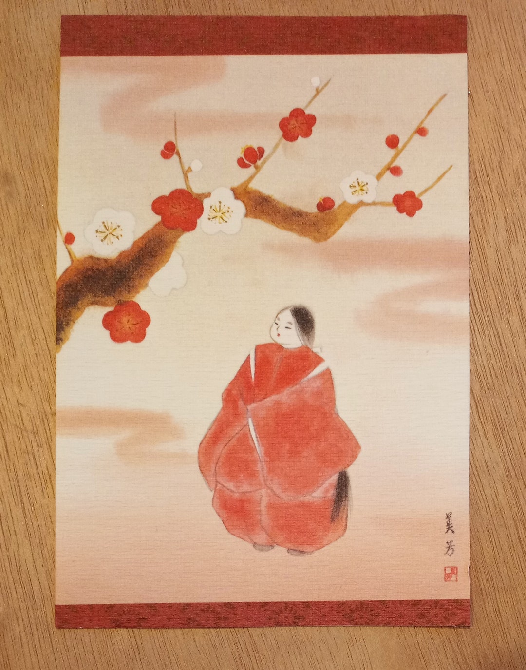Blank Japanese Greeting Card,japanese Greeting Card,geisha,kimono ...
