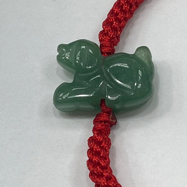 DOG - Real Jade Zodiac Lucky Bracelet & Anklet  Year of Dog ( Adult and Kid Size)