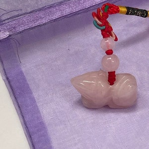 Rose Quartz Rat Charm: 2021 Zodiac Lucky Charm
