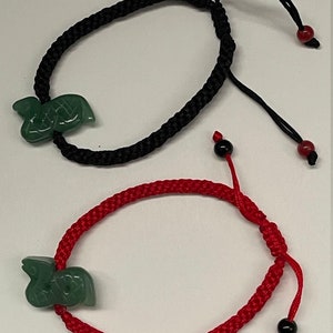 Snake Real Jade Zodiac Lucky Bracelet And Anklet Year of Snake Adult And Kid image 5