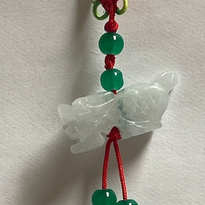 DRAGON -  White Jade Zodiac Lucky Charm  Year of Dragon