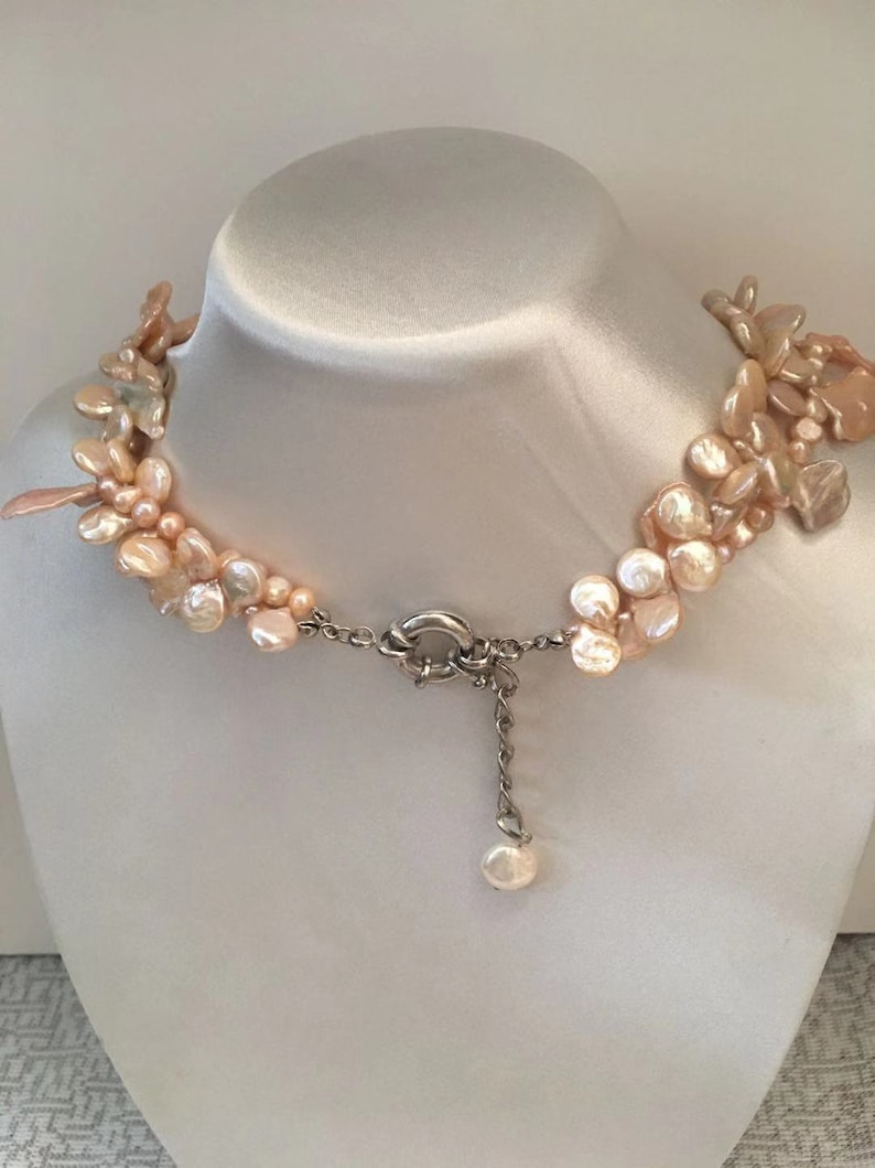 Keshi /& Coin Freshwater Pearl Necklace