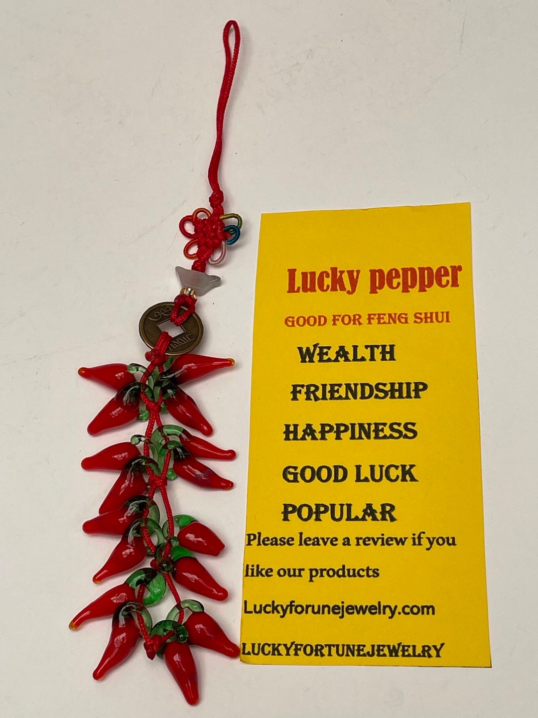 Good Luck Chili Pepper Charm for Feng Shui and New Year Etsy