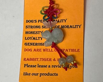 DOG - Natural Jade Luck Charm for year of Rabbit 2023