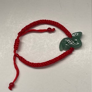 Snake Real Jade Zodiac Lucky Bracelet And Anklet Year of Snake Adult And Kid Anklet Red