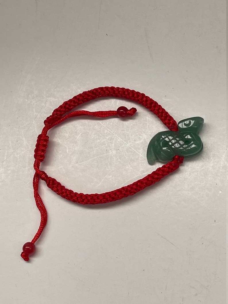 Snake Real Jade Zodiac Lucky Bracelet And Anklet Year of Snake Adult And Kid Anklet Red